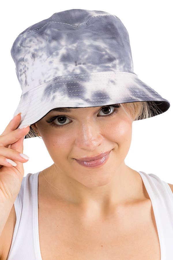 Acid Wash Tie Dye Reversible Cotton Bucket Hat