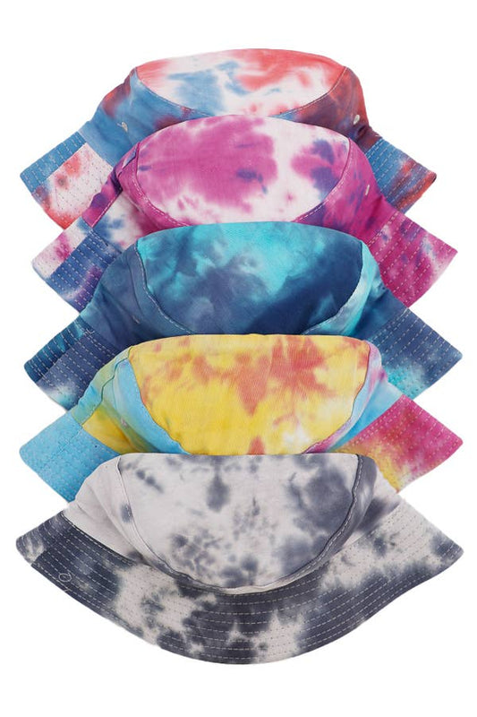 Acid Wash Tie Dye Reversible Cotton Bucket Hat